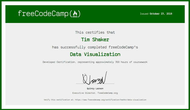 Data Visualization Certification